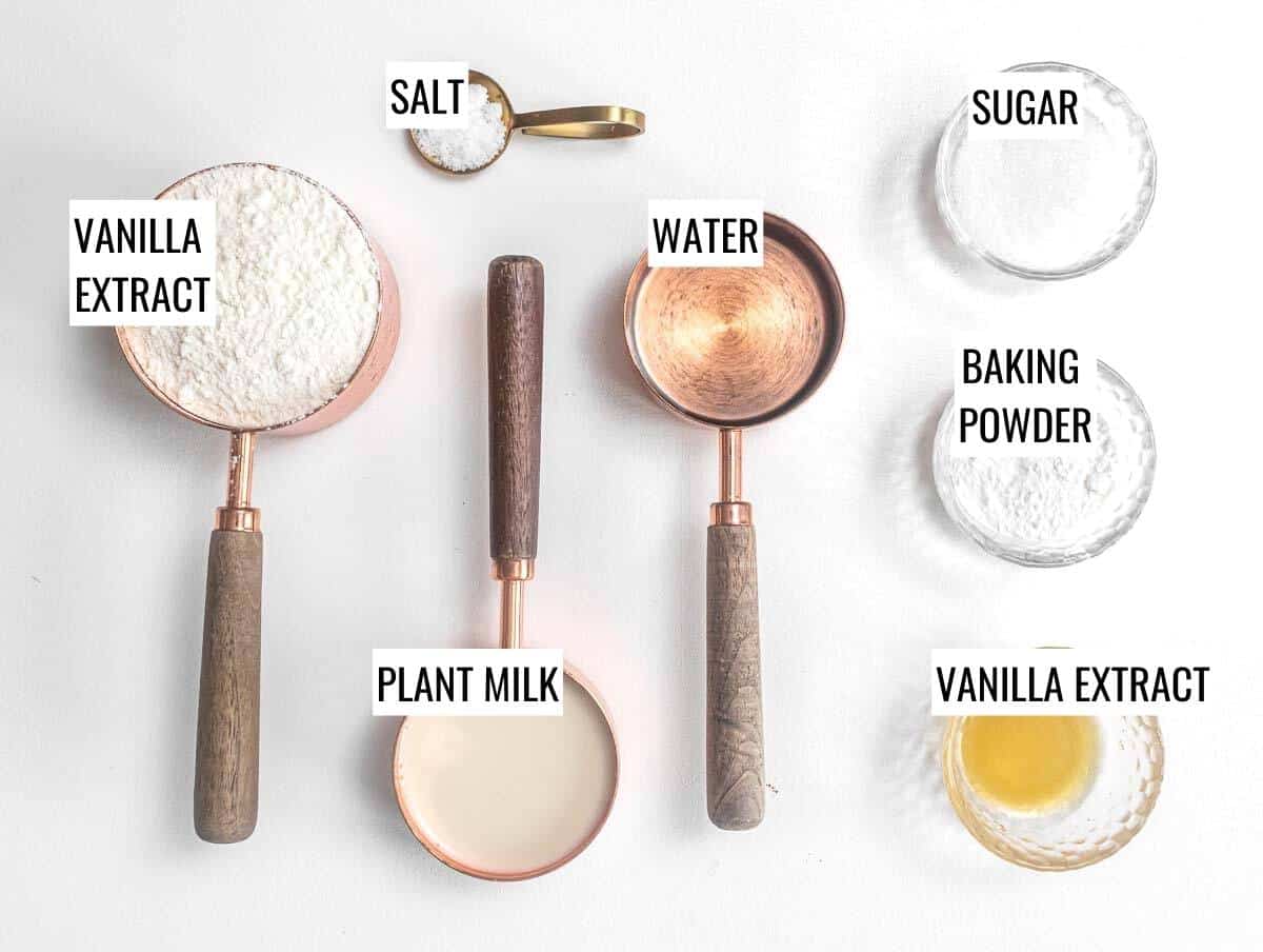 ingredients for vegan pancakes