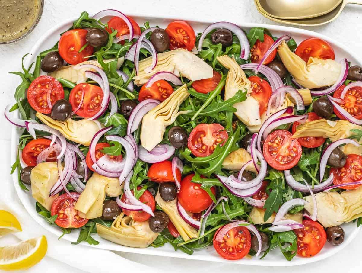 Artichoke Salad with basic ingredients