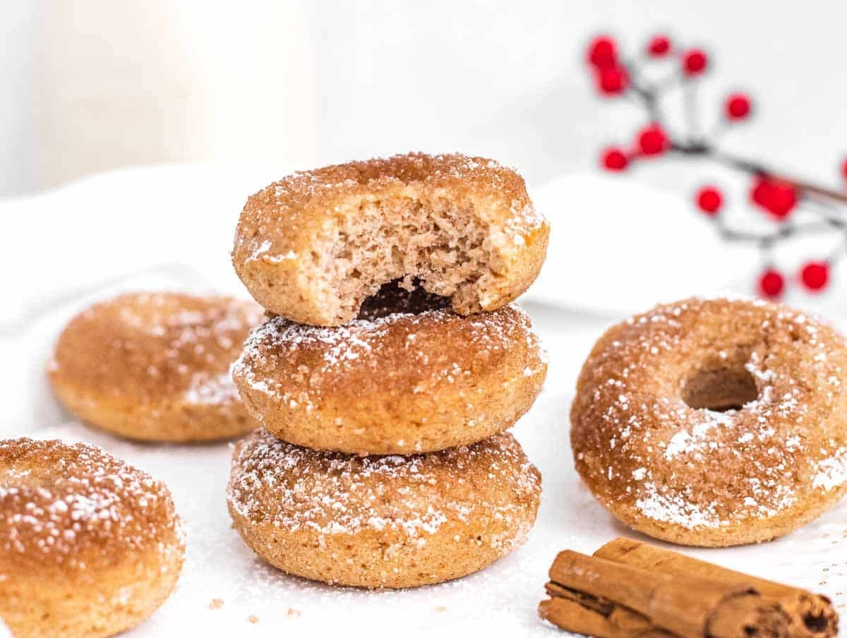 cake donuts with a bite