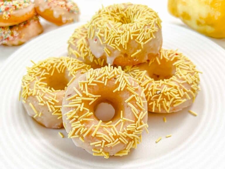 Lemon donuts with sprinkles