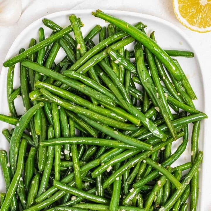 Sauteed green beans with lemon