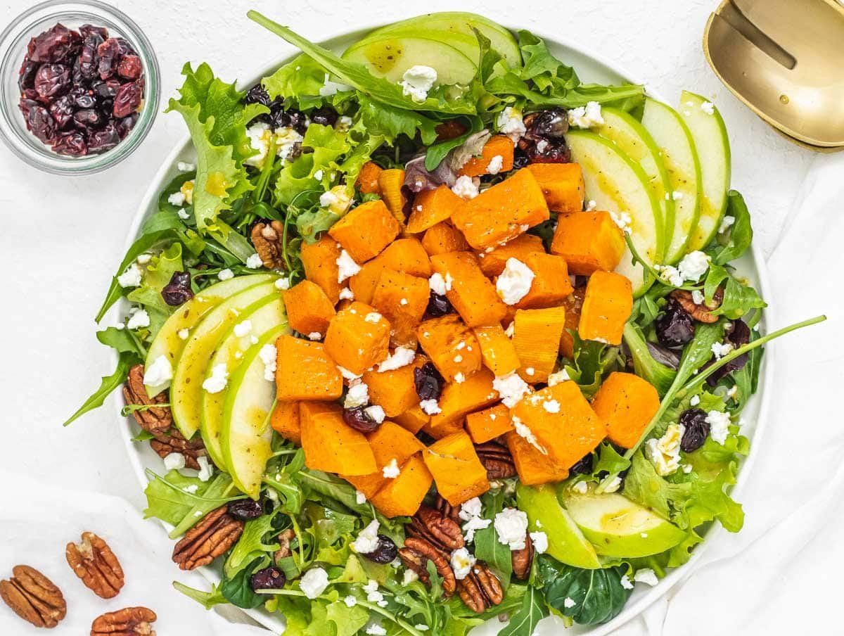 Butternut Squash Salad with cranberries