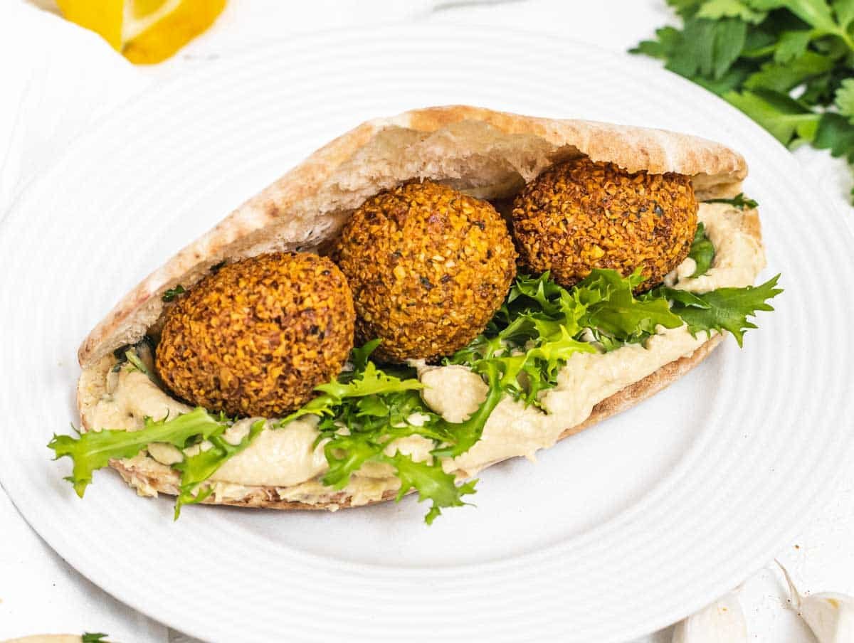 Falafel in pita bread