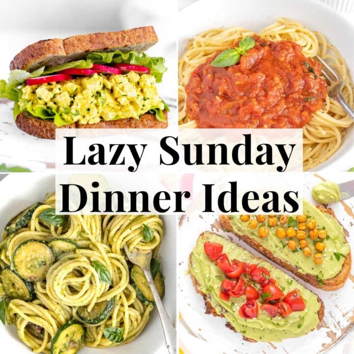 Lazy Sunday Dinners with toast, pasta and easy sauces