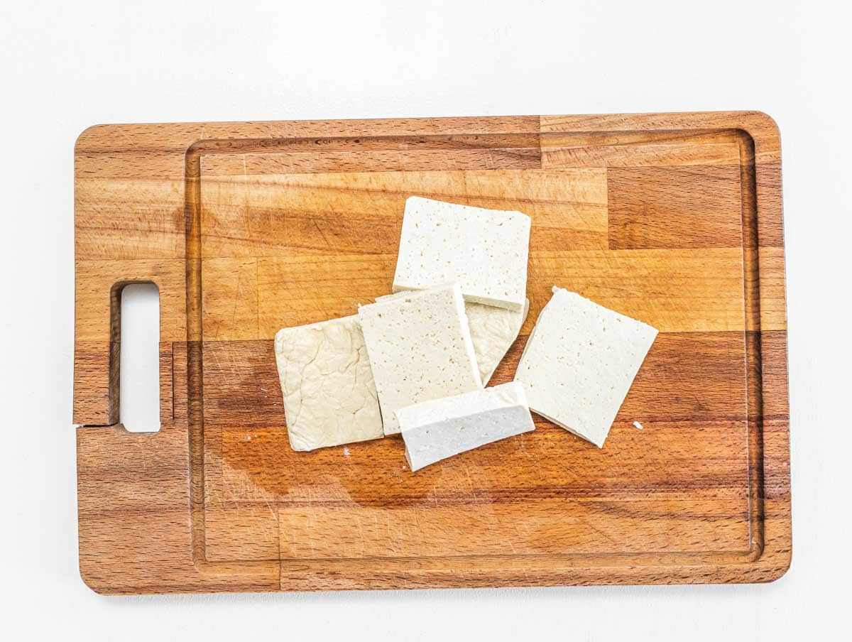 tofu cut into slices