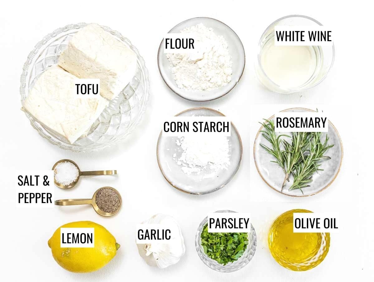 Lemon tofu ingredients