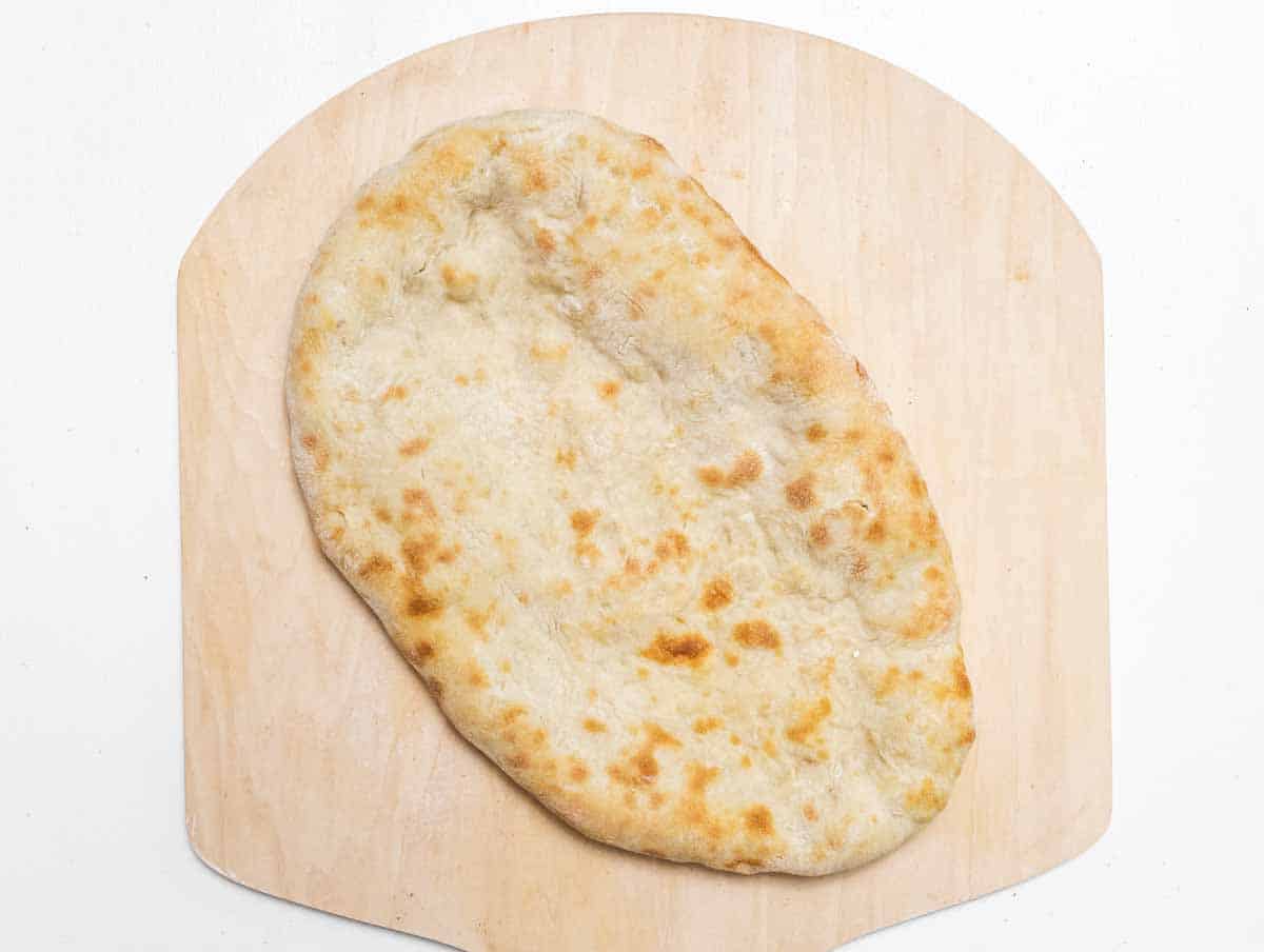 Naan bread after baking
