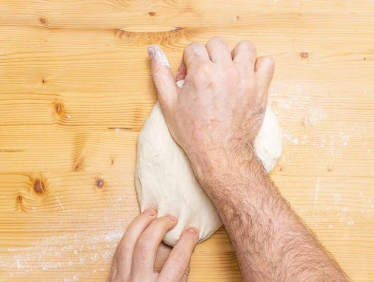 hands and dough