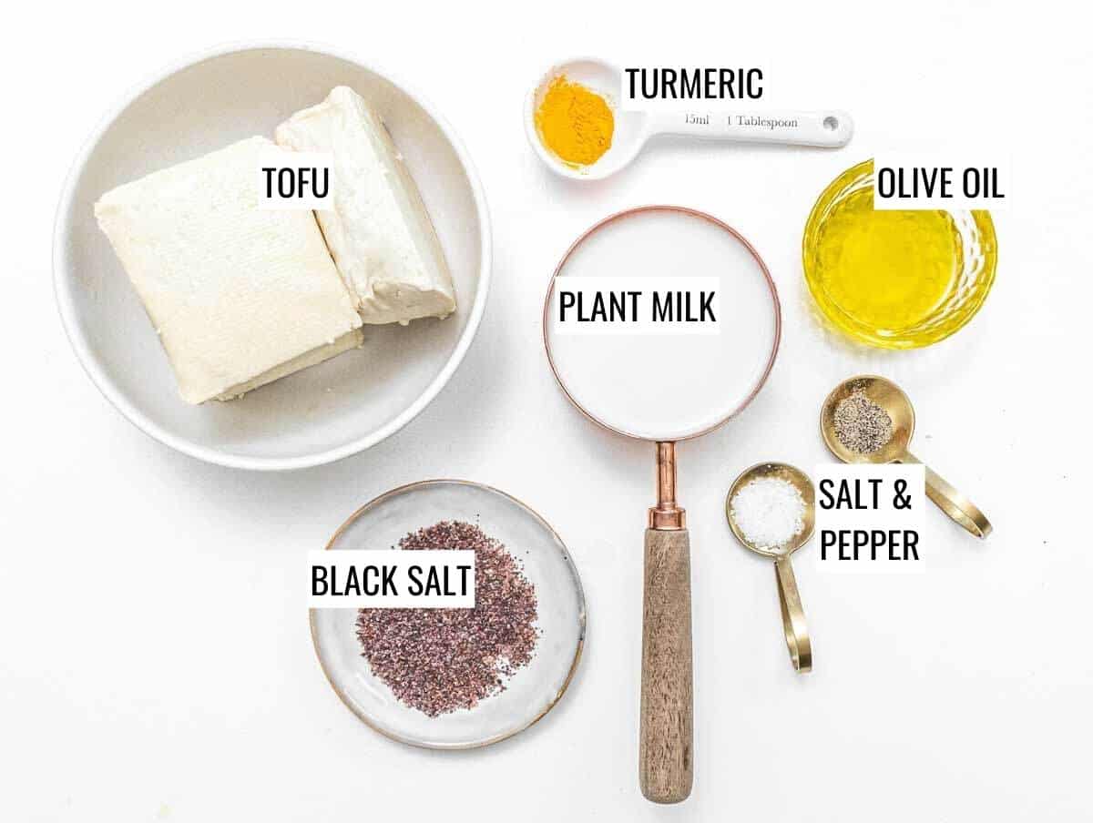 ingredients for tofu scramble