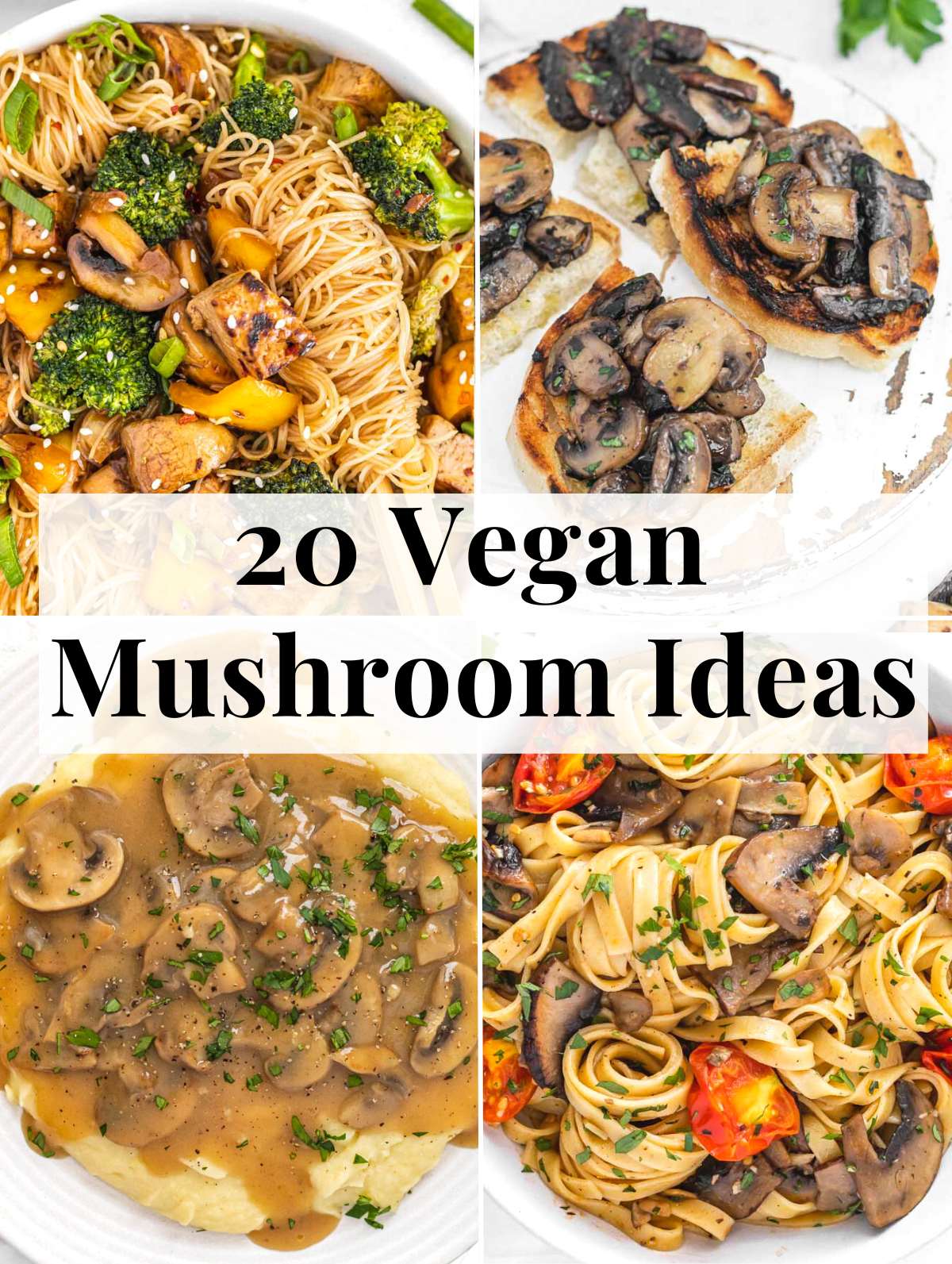 Vegan Mushroom Ideas for dinner and lunch