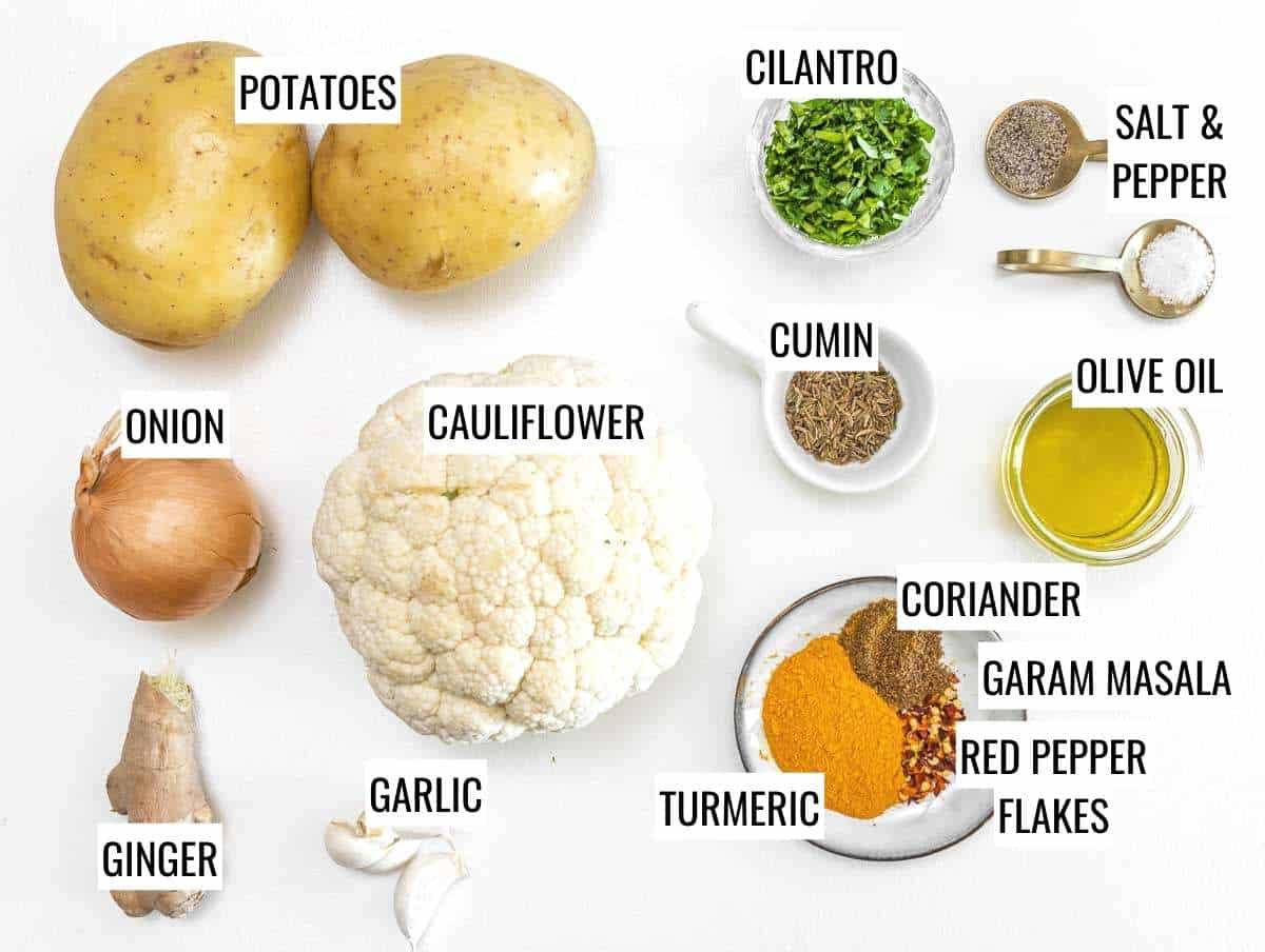 ingredients for aloo gobi