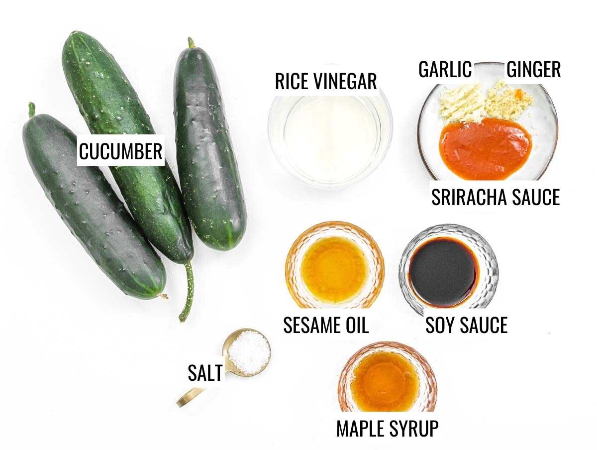 Asian cucumber salad ingredients