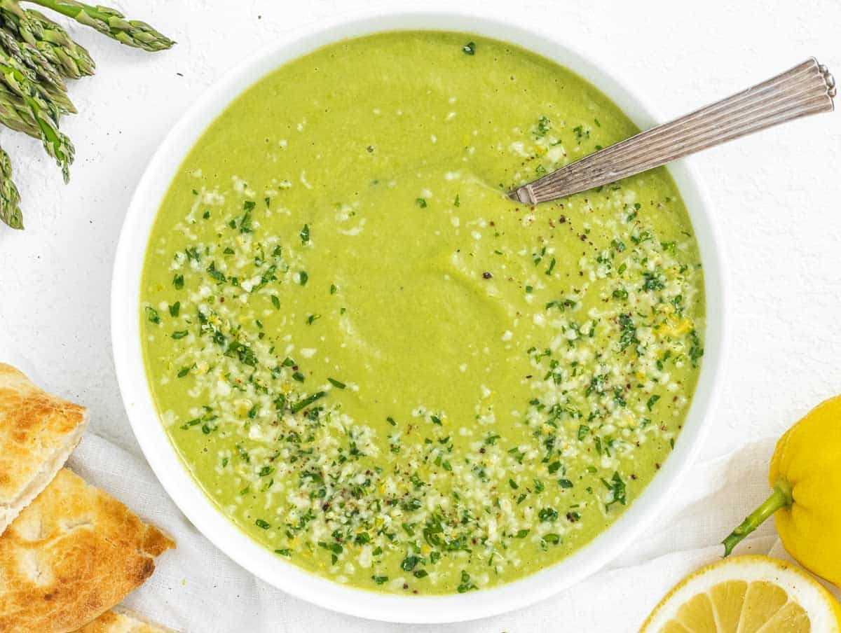 Asparagus Soup with parmesan