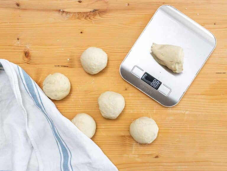 smaller dough balls to make piadina