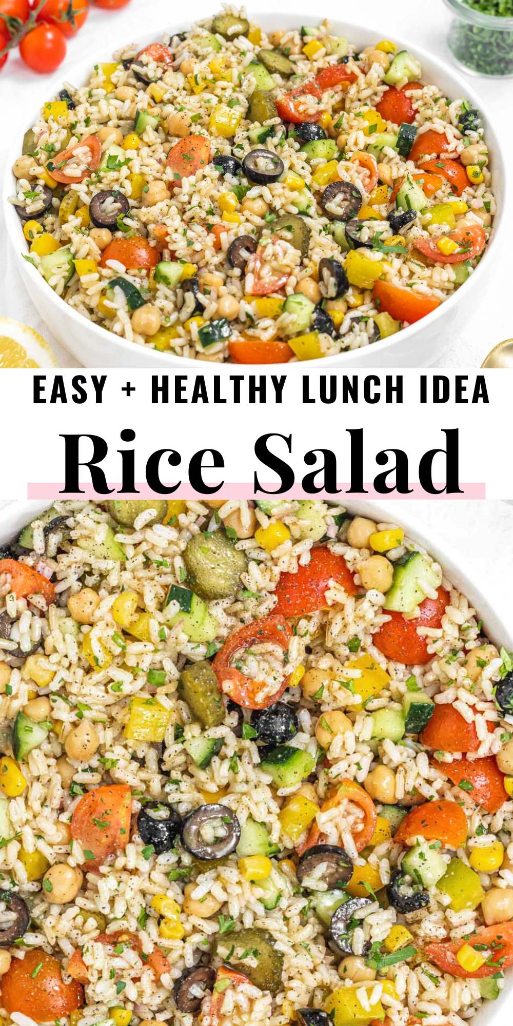 Easy Rice Salad - The Plant Based School