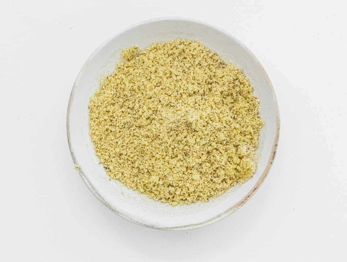 topping with breadcrumbs