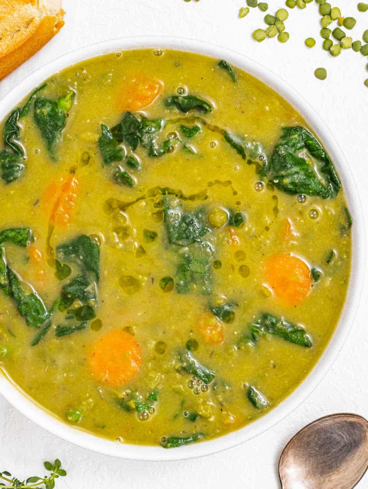 Vegan Split Pea Soup - Healthier Steps