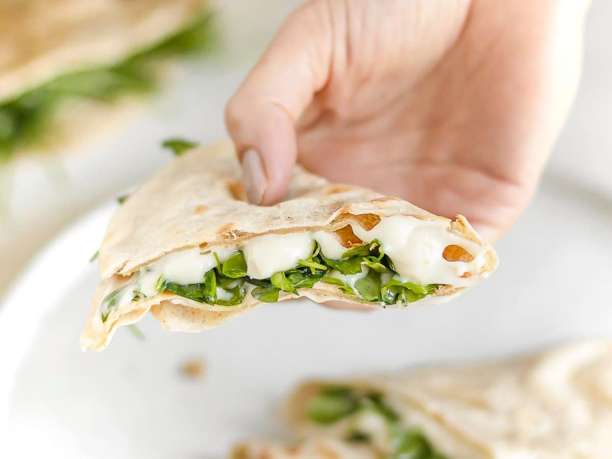 piadina held in a hand