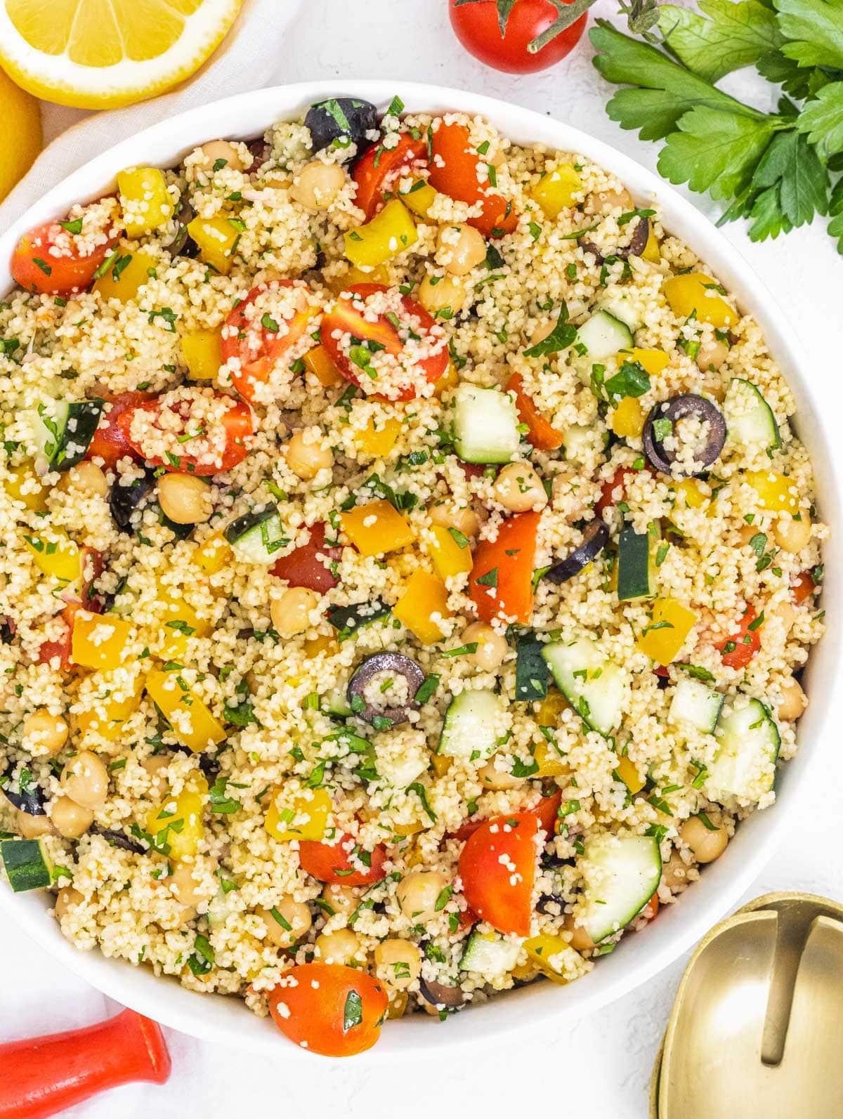 Couscous salad with lemon and parsley