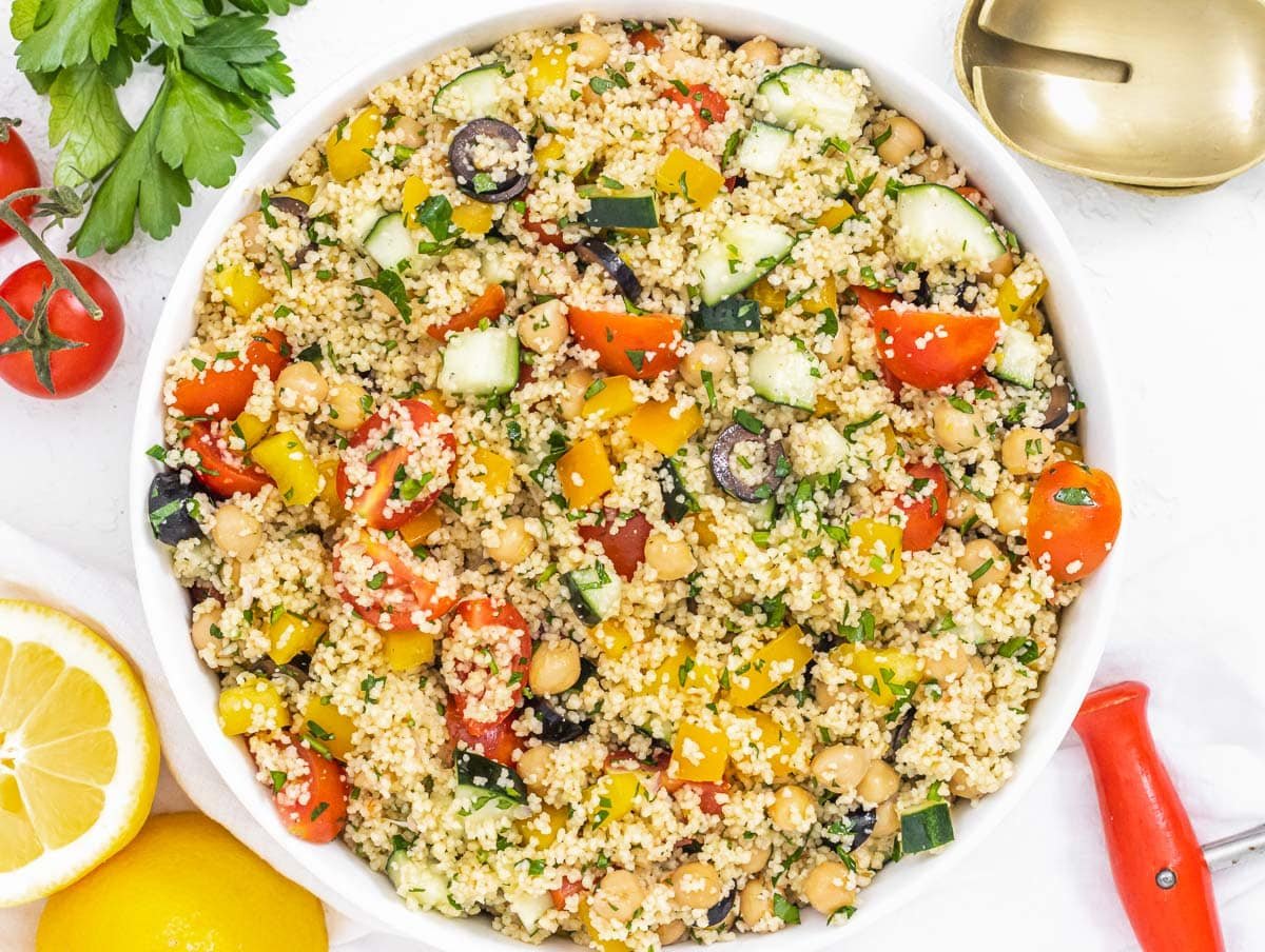 Couscous salad with lemon and tomatoes