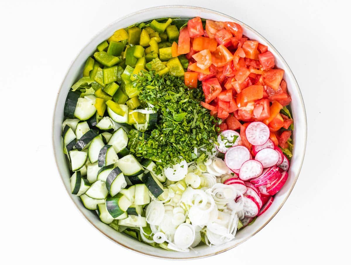Mixed vegetables in a bowl