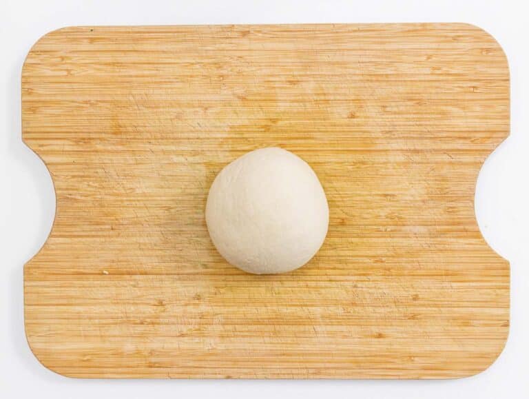 Pita dough shaped into a ball