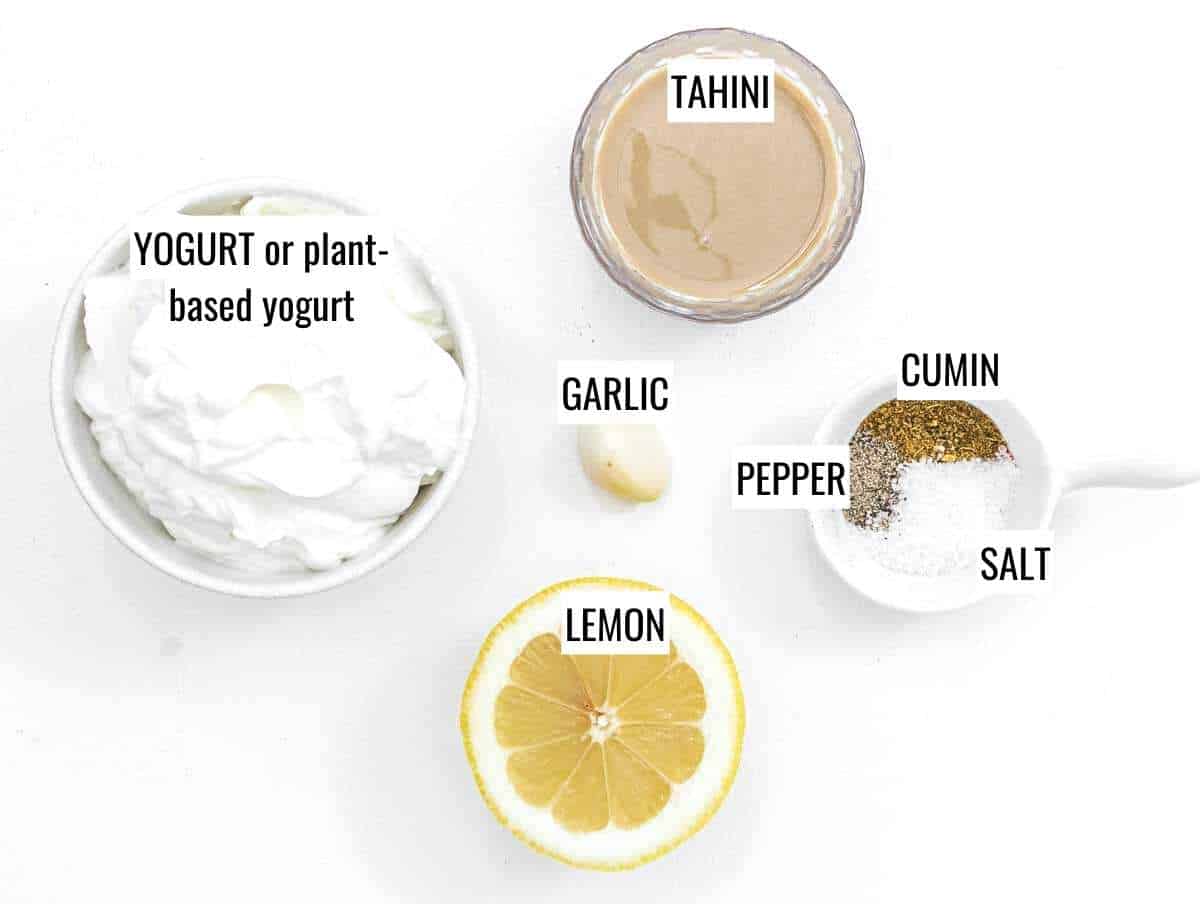 Tahini yogurt sauce ingredients