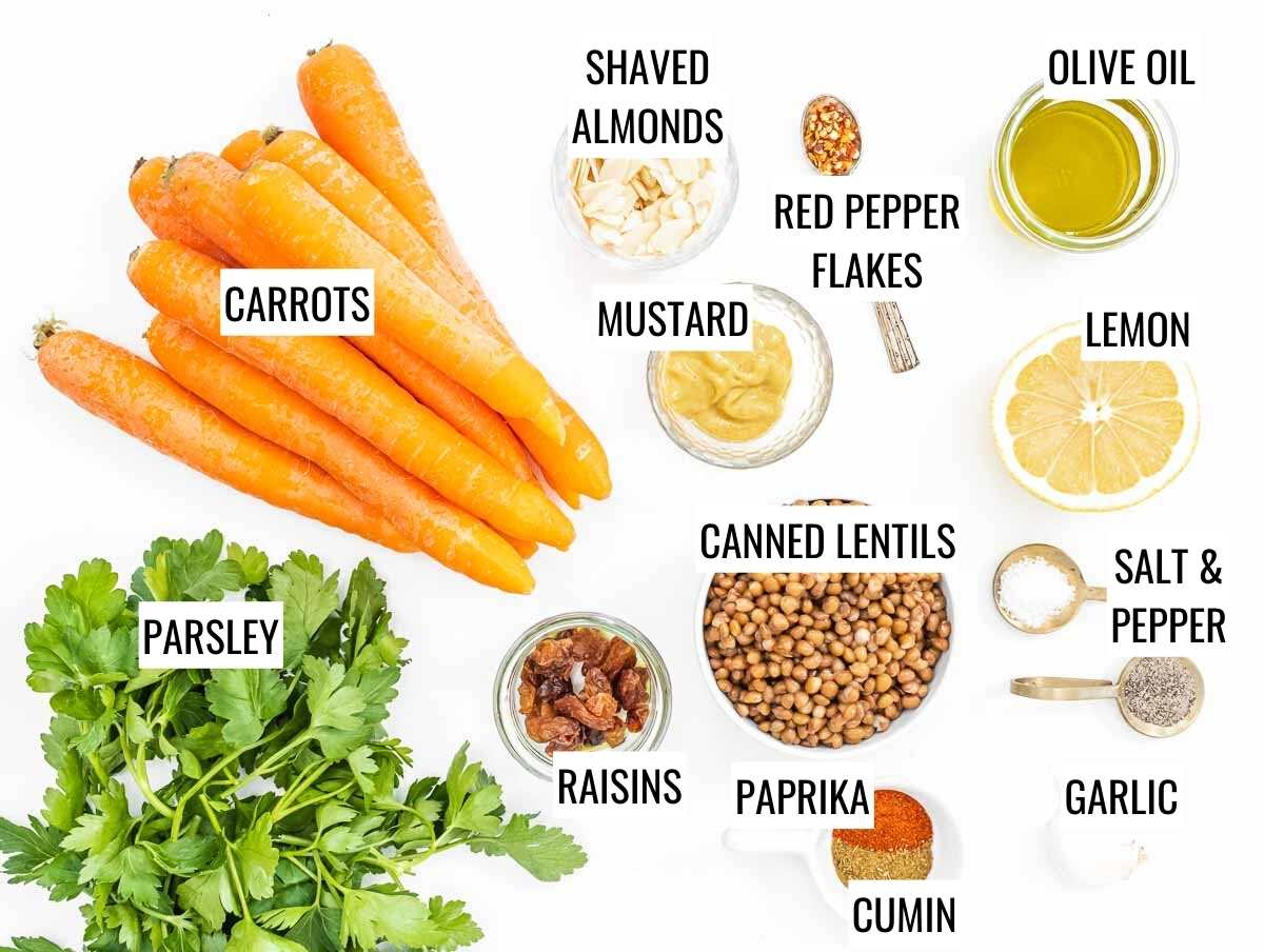 lentil carrot salad ingredients