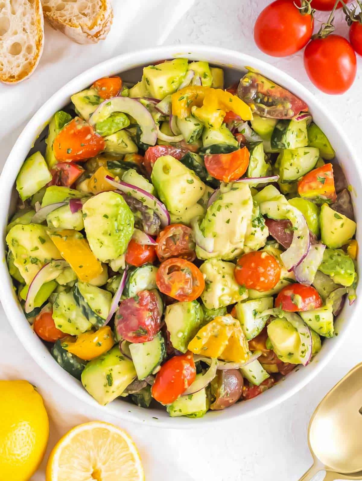 Avocado tomato salad.