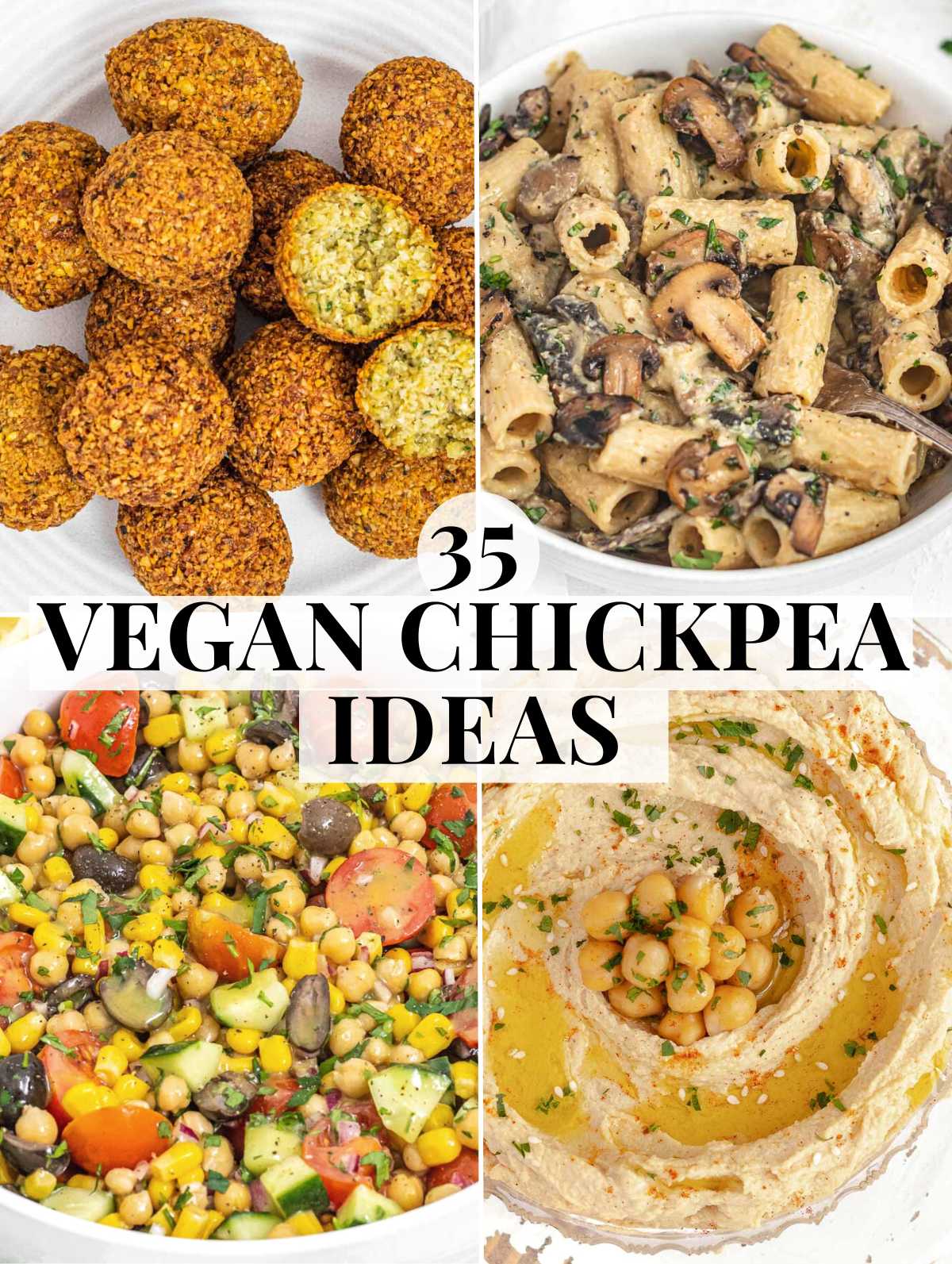Vegan Chickpea Recipes with mains and starters