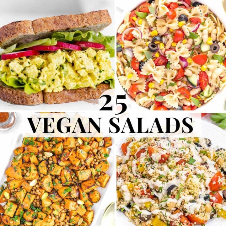 Vegan salads ideas with pasta, grain and raw ideas