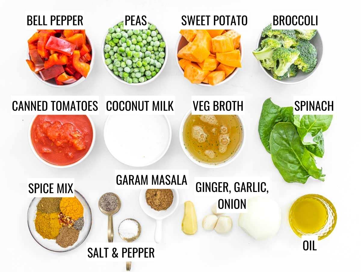vegetable curry ingredients