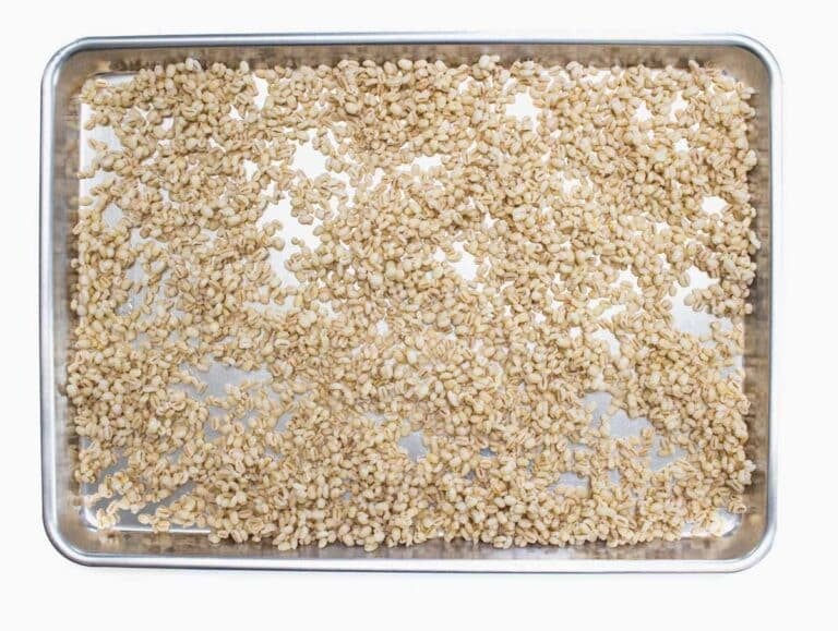 Barley grains on a platter
