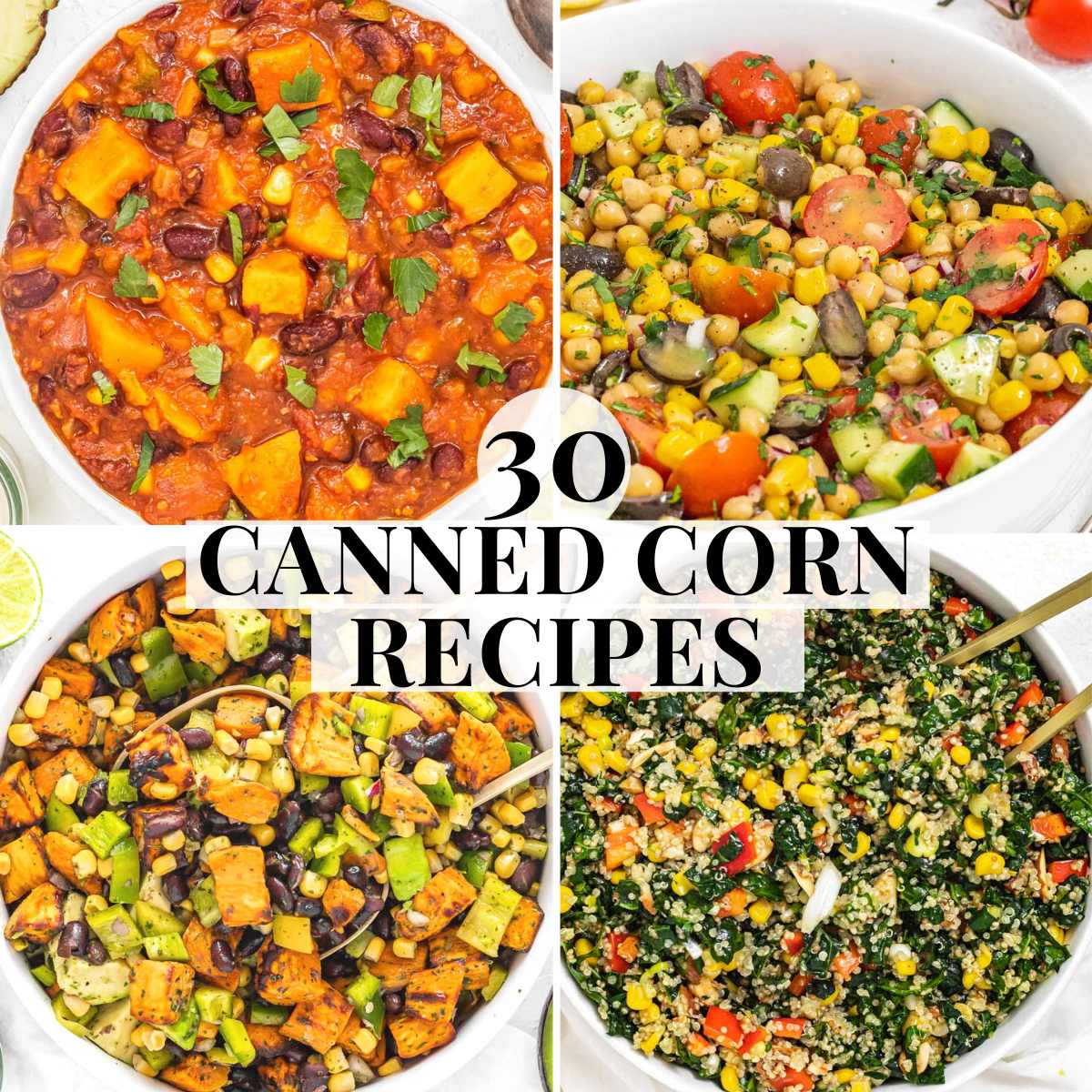 Canned corn recipes with salads and hot meals