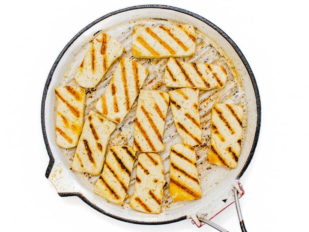 Grilled Tofu on a pan