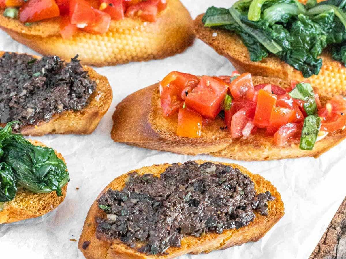 Olive tapenade crostini