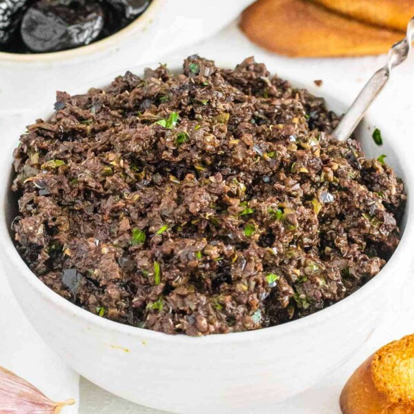 Olive tapenade in a bowl