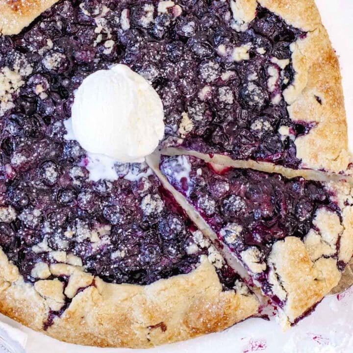A slice of blueberry galette
