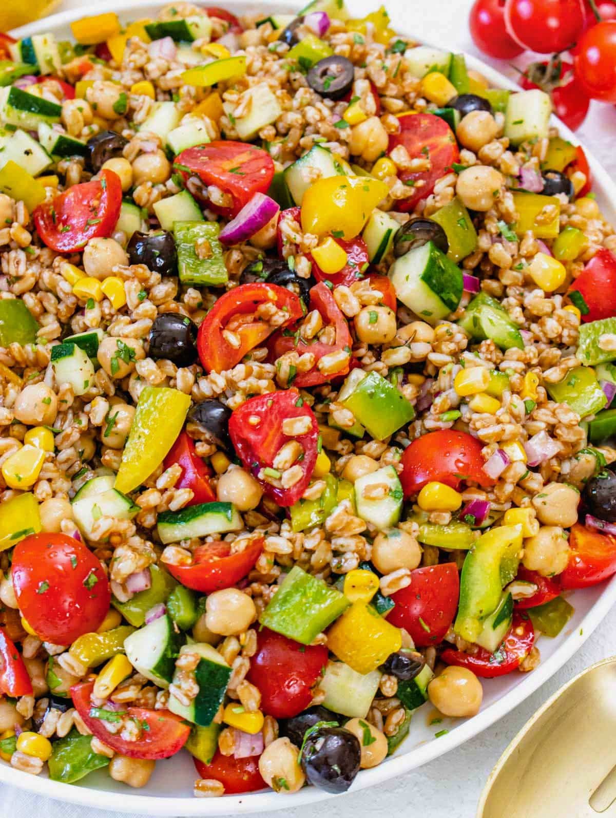 Farro salad recipe.