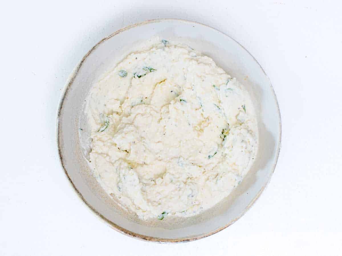 ricotta mix for the galette with basil