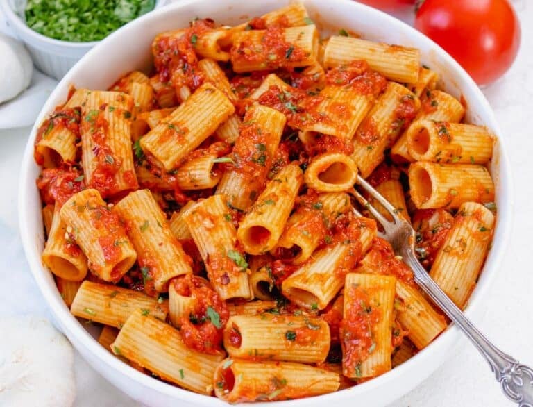 Rustic Rigatoni Arrabbiata - The Plant Based School