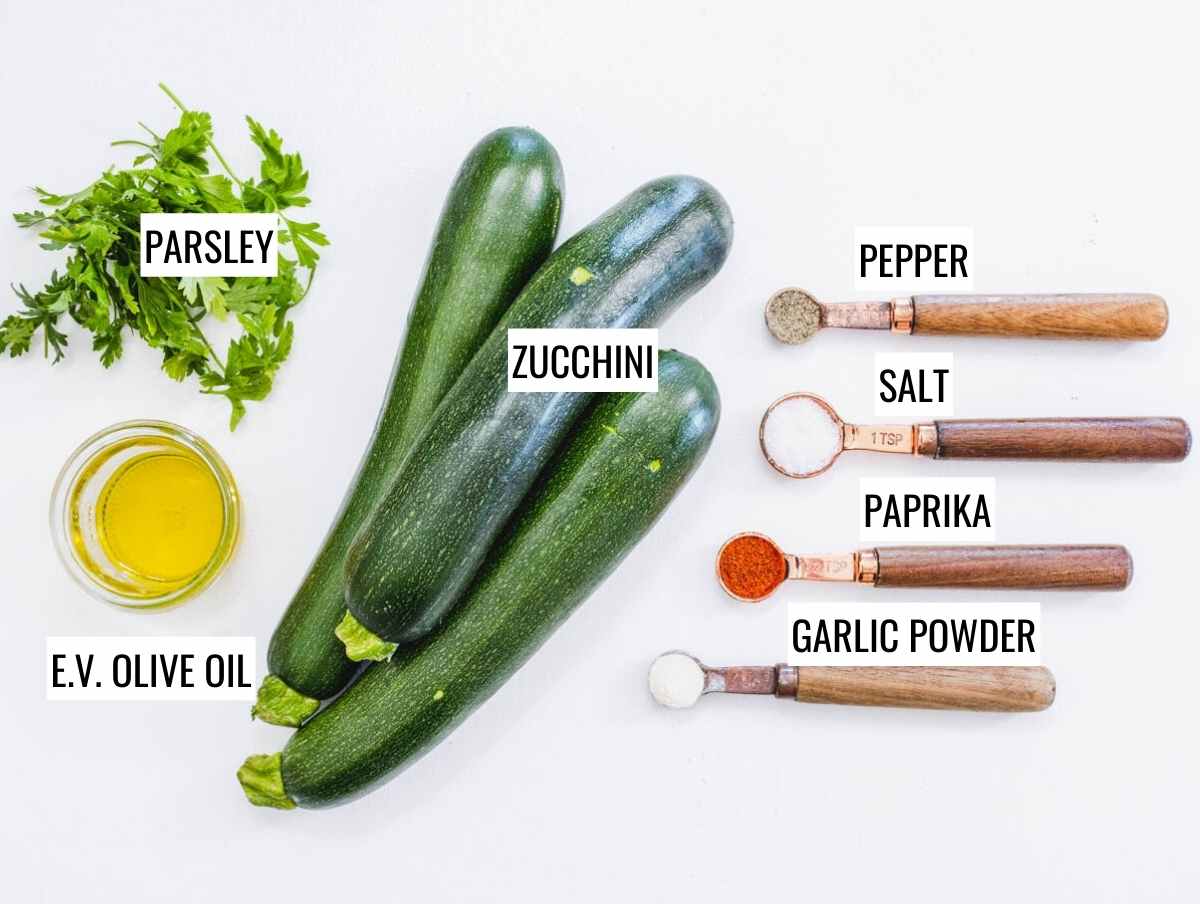 Air fryer zucchini ingredients