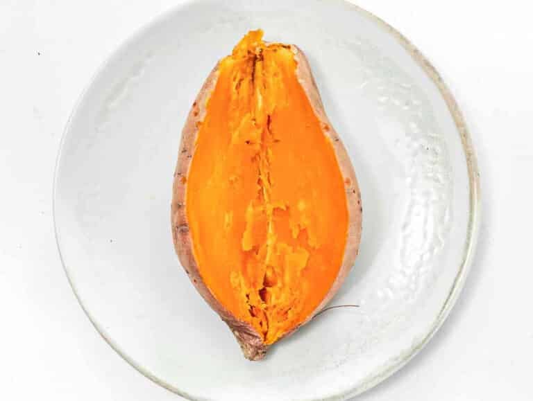 Microwave sweet potato after cooking