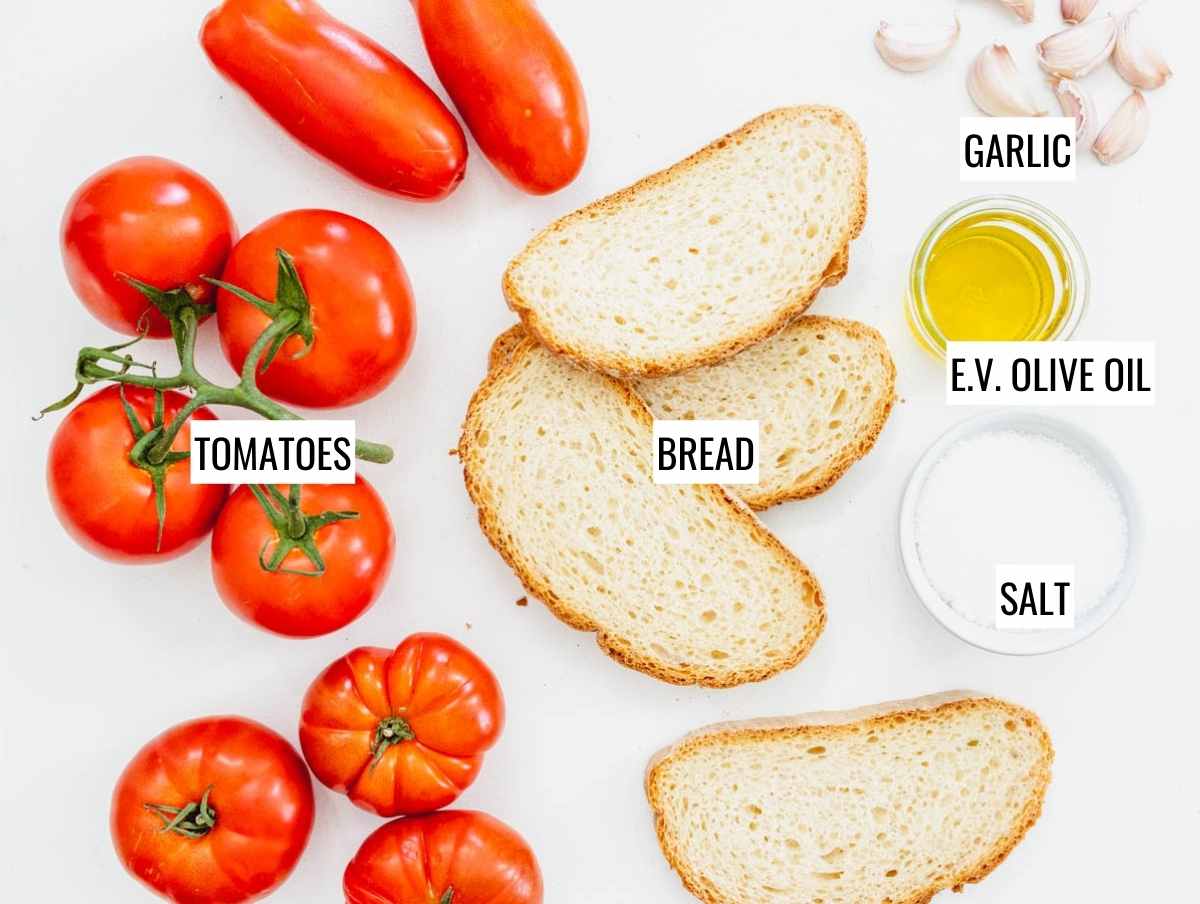 Pan con Tomate ingredients