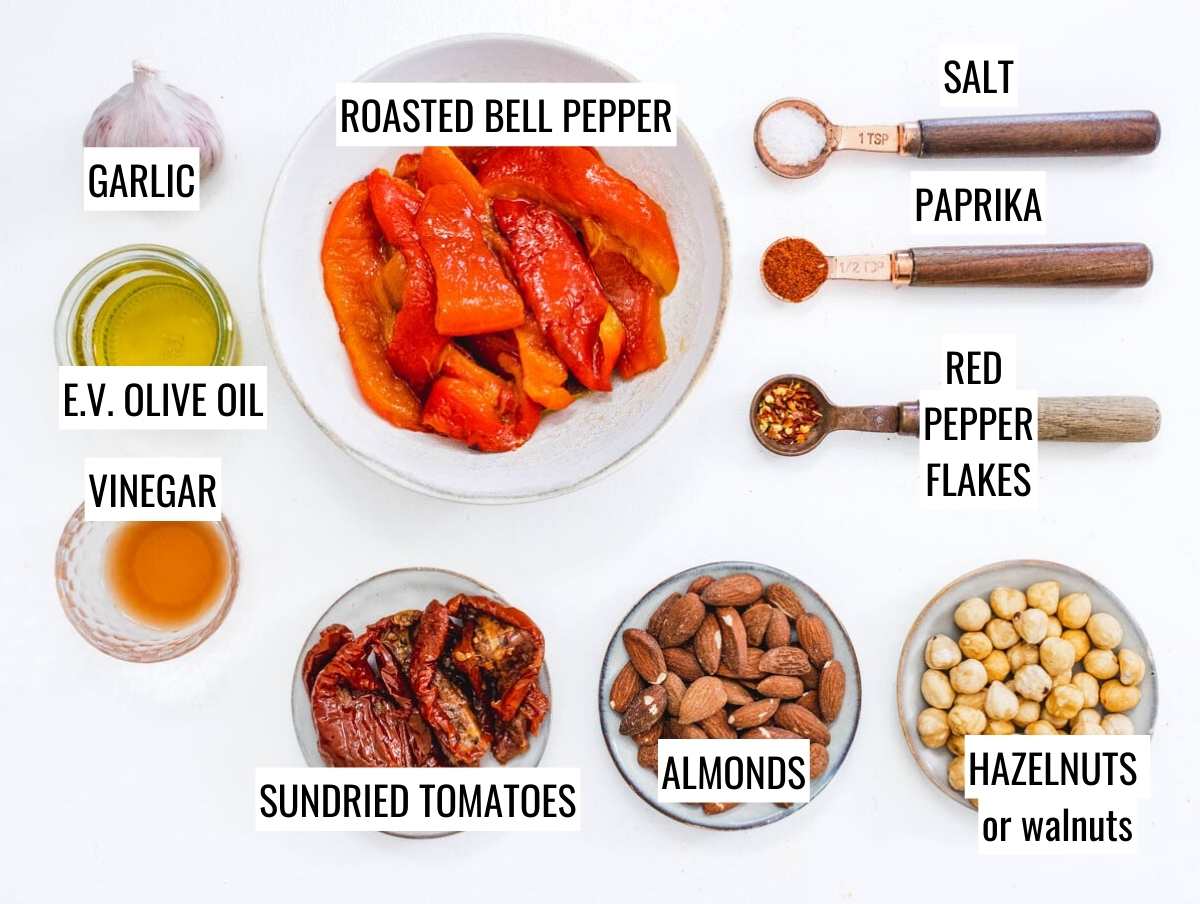 ingredients for romesco sauce