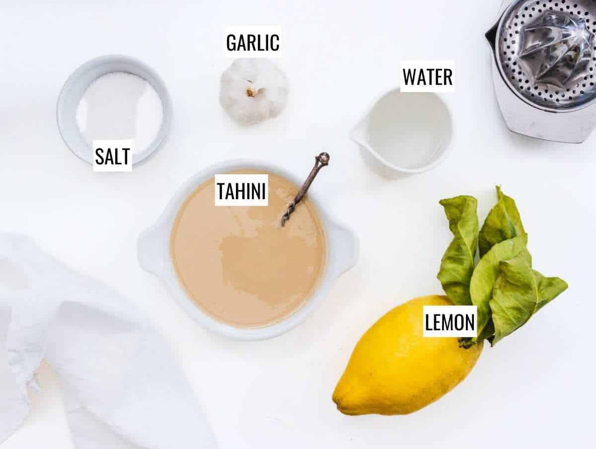 Tahini sauce ingredients