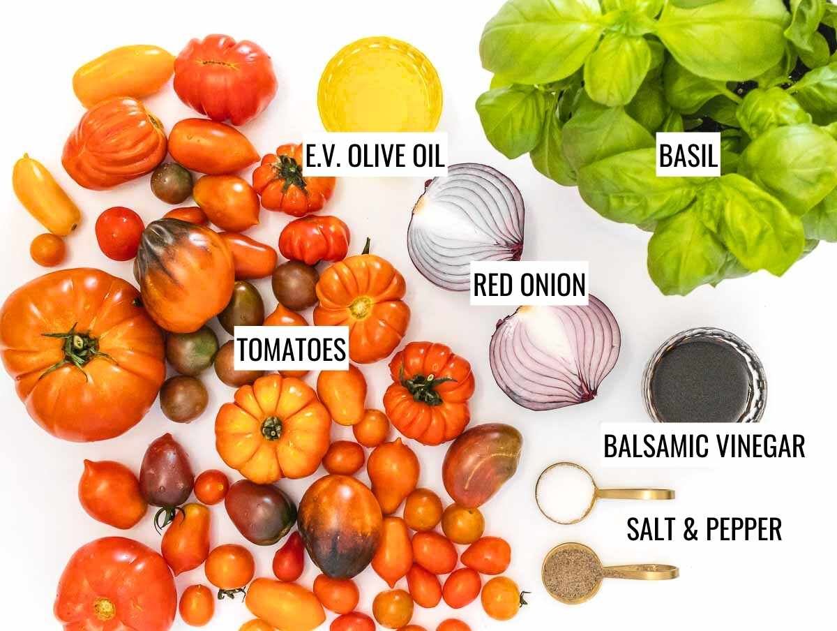 Tomato salad ingredients
