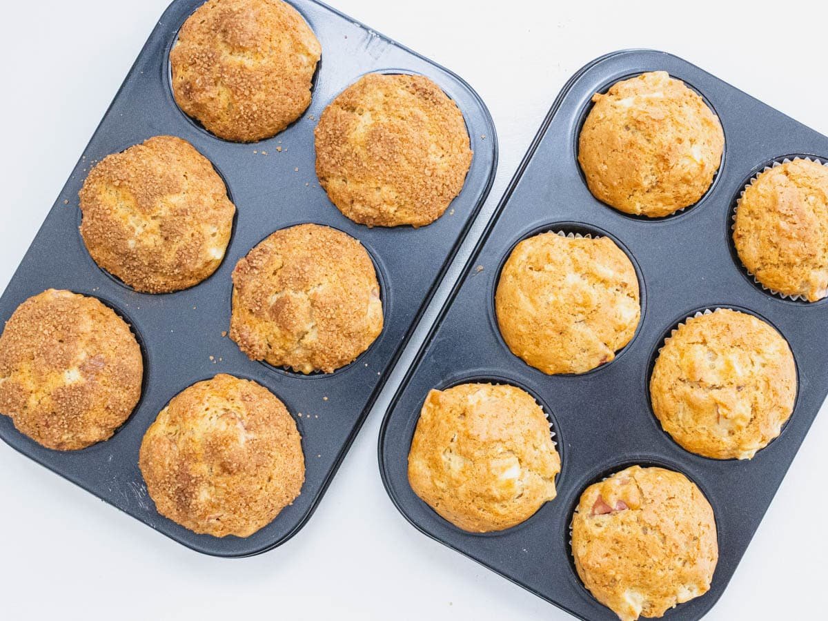 vegan apple muffins just baked