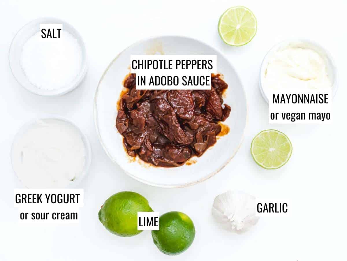 ingredients for chipotle sauce