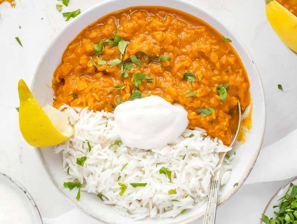 Lentil curry with make ahead tips
